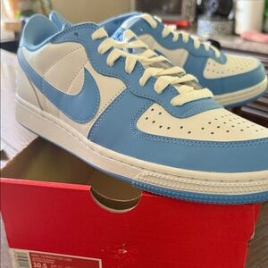 Nike terminator low Men's 10.5 Sky Blue and White Sneakers NEW